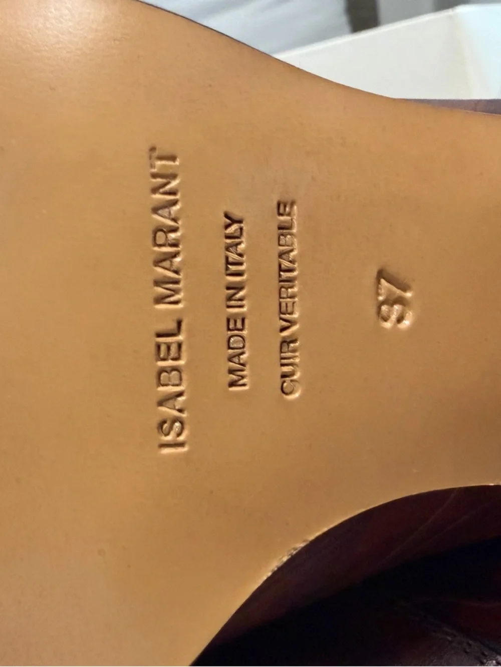 Isabel Marant Tan Leather Sole Ankle Boot - Picture 4 of 5